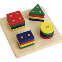 Ahşap Bul Tak Geometrik Şekiller 4lü