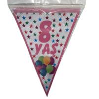 Üçgen İpli Flama 8 Yaş Pembe