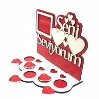 Ahşap Mumlu Seni Seviyorum Süs Seti