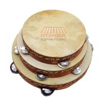 Ahşap Zilli Deri Tef 32 cm