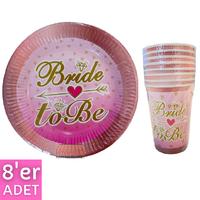 Bride To Be Karton Tabak Bardak Seti
