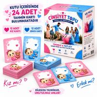 Cinsiyet Topu ve Cinsiyet Tahmin Kartı Seti