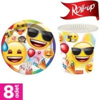 Emoji Parti Karton Tabak Bardak Seti