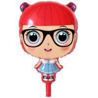 Gözlüklü Loliş Kız Folyo Balon