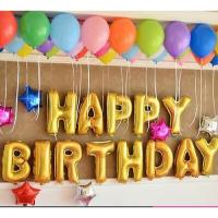 Happy Birthday Folyo Balon Seti Gold