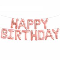 Happy Birthday Folyo Balon Seti Rose Gold