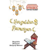 Hoşgeldin Ramazan Kaligrafi Banner Uzar Yazı