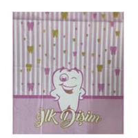 İlk Dişim Desenli Masa Örtüsü Pembe