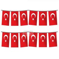 İpe Dizili Kağıt Türk Bayrağı 6 x 10 cm