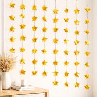 İpli Yıldız Uzar Sarkıt Süs 4 Metre Gold