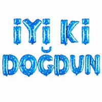İyi Ki Doğdun Folyo Balon Set Mavi Puantiyeli