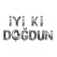 İyi Ki Doğdun Folyo Set Gümüş
