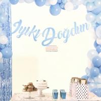 İyi Ki Doğdun Kaligrafi Banner Mavi