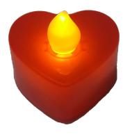 Kalp Kırmızı Led Tealight Mum