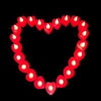 Kalp Kırmızı Led Tealight Mum