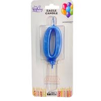 Lüks Model Rakam Mum Mavi Renk