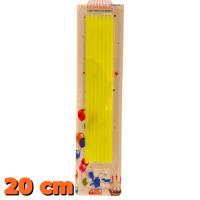 Makaron Fosforlu Yeşil Uzun Kalem Mum
