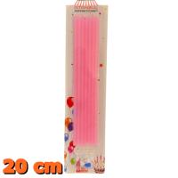 Makaron Pembe Uzun Kalem Mum