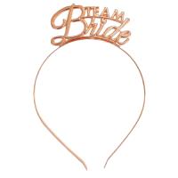 Metal Team Bride Taç Rose Gold