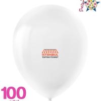 Metalik Balon Beyaz Renk HBK