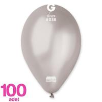 Metalik Balon Gümüş Gemar