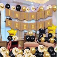 Parlak Yaldızlı Banner İyi Ki Doğdun Kraft Gold