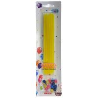 Pastel Sarı Uzun Mum 15 cm 10'lu