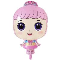 Pembe Loliş Kız Folyo Balon