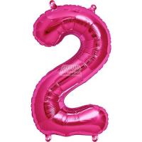 Rakam Folyo Balon 2 Pembe 16 "