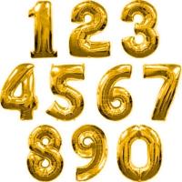 Rakam Folyo Balon Gold Renk Orta Boy