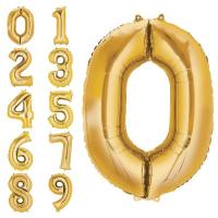 Rakam Folyo Balon Gold Renk Orta Boy