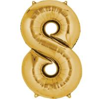 Rakam Folyo Balon Gold Renk Orta Boy