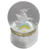 Renkli Unicorn Model Sulu Kar Küresi