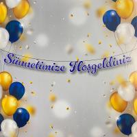 Sünnetimize Hoşgeldiniz Kaligrafi Banner Mavi