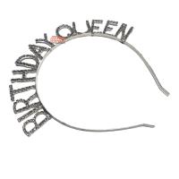 Taşlı Lüks Taç Birthday Queen Gümüş