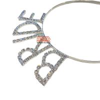 Taşlı Lüks Taç Bride Gümüş