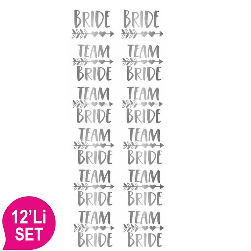 Team Bride Dövme Seti Oklu Gümüş - İstanbul Toptan Ticaret