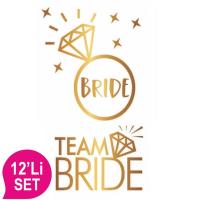 Team Bride Dövme Seti Pırlantalı Gold