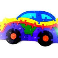 Toptan Ahşap Araba Puzzle