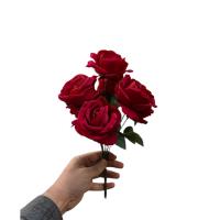 Toptan Gül Yapay Çiçek 25 cm 7 Dallı