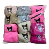 Toptan Kuromi Peluş Anahtarlıklı Cüzdan Kare Model