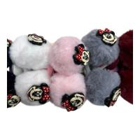 Toptan Mickey Ponponlu Saç Tokası Lastikli