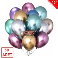 Toptan Parlak Krom Balon Karışık