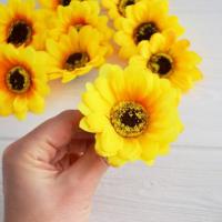 Toptan Yapay Tekli Ay Çiçeği 5cm 