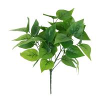 Toptan Yapay Yeşil Yaprak Demeti 25 cm 