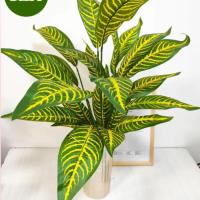 Toptan Yapay Zebra Desenli Yaprak Demeti 80 cm 