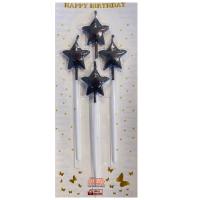 Yıldız Model Çubuk Mum Siyah