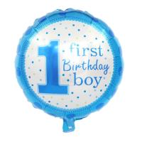 1 Yaş Doğum Günü Folyo Balon Mavi