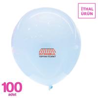 Açık Mavi Renk Toptan Balon 100 Adet
