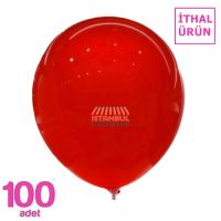 Kırmızı Renk Toptan Balon 100 Adet